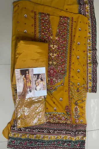 Women's Yellow Georgette Pakistani Salwar Suit