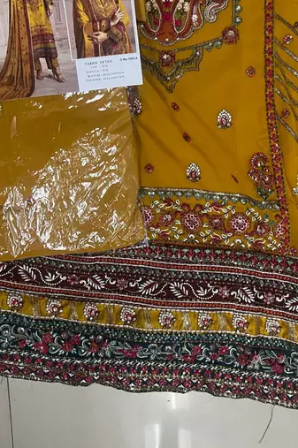 Women's Yellow Georgette Pakistani Salwar Suit