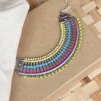 Rainbow choker necklace 1
