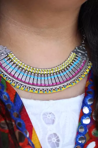 Rainbow choker necklace