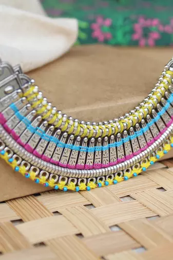 Rainbow choker necklace