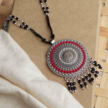 Black drops classic necklace 5