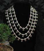 Pearl twirl 3 layer necklace
