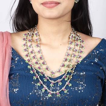 Pearl twirl 3 layer necklace 2