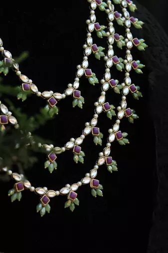 Pearl twirl 3 layer necklace
