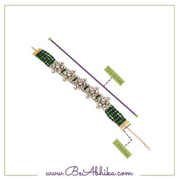 Ethereal green kundan choker necklace 3