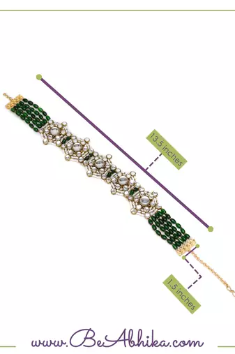 Ethereal green kundan choker necklace