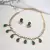 Dark green crystal kundan necklace