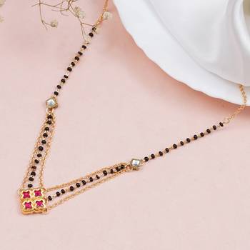 16" - 18.5" quad kundan mangalsutra 1