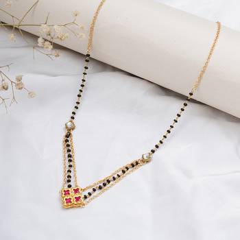16" - 18.5" quad kundan mangalsutra 2