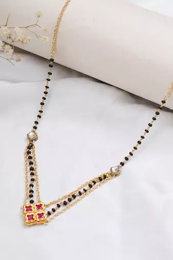 16" - 18.5" quad kundan mangalsutra