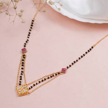16" - 18.5" quad kundan mangalsutra 1