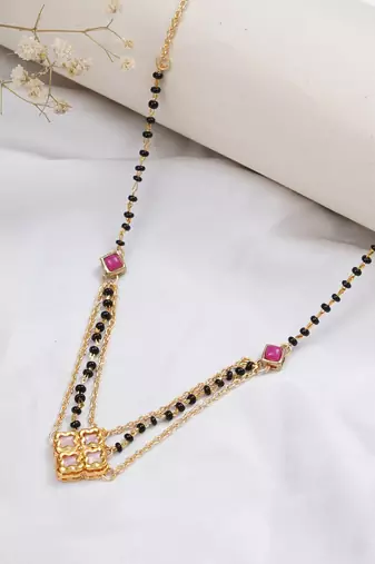 16" - 18.5" quad kundan mangalsutra