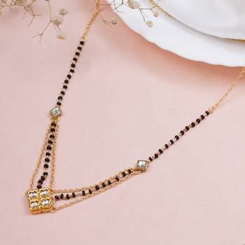 16" - 18.5" quad kundan mangalsutra 1