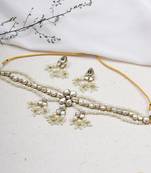 Dual tone kundan necklace set