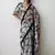 ready to wear white chinon digital printed saree