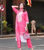 Women's Pure Cotton Kurta Set with Dupatta