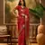 Maroon khadi organza woven jacquard partywear saree