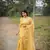 Mustard kalyani silk blend zari woven saree