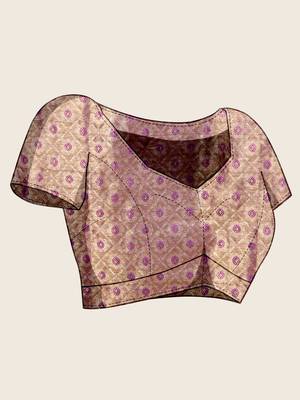 Grey soft silk blend woven zari saree 5