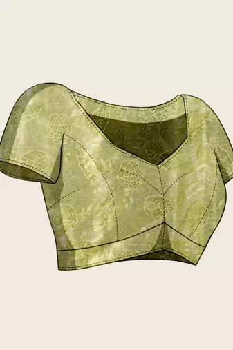 Beige soft silk blend woven zari saree