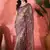 Purple twill net sequin embroidered saree