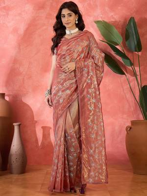Wine twill net sequin embroidered saree 1