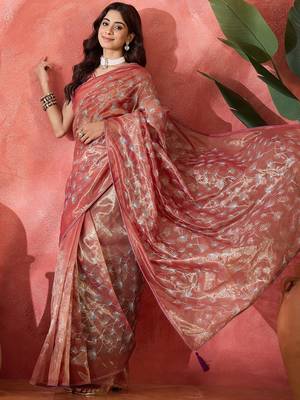 Wine twill net sequin embroidered saree 5