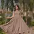 Beige color heavy rayon heavy digital printed beautiful partywear gown
