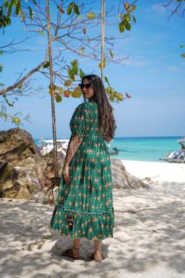 Rama color heavy rayon heavy digital printed beautiful partywear gown 3