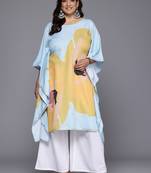 Blue color beautiful plus size kurta set for ceremonial wear