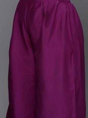 Purple color beautiful plus size kurta set for ceremonial wear 4