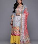 Multi color beautiful plus size kurta set for ceremonial wear