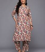 Multi color pure cotton fabric designer big size readymade partywear kurta set