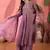 Purple color ethnic resham embroidered festive wear ceremonial kurta set