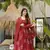 Maroon color mal cotton partywear long suit for graceful ethnic looks