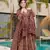 Brown color mal cotton partywear long suit for graceful ethnic looks