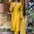 Yellow color vichitra silk fabric ethnic and festive wear readymade kurta set