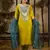 Heavy partywear viscosee rayon lemon color kurta set for ceremonial wear