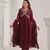 Maroon color vichitra silk fabric embroidery work ethnic partywear kurta set