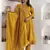 Yellow color ethnic vichitra silk fabric floral embroidery kurta set with dupatta