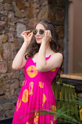Pink color rayon fabric designer printed ceremonial long kurta 3