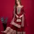 Maroon color heavy sequins work chinon fabric wedding wear sharara dress