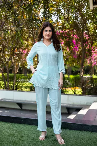 Women Rayon Ethnic Designer Top With Pant 