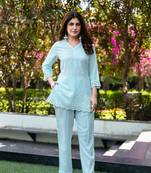 Women Rayon Ethnic Designer Top With Pant 