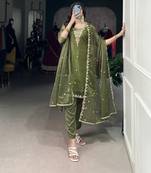 Gold Coin Sequins & Thread Embroidered Salwar Suit