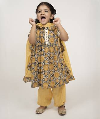 Blue printed cotton pure cotton suit with cotton dupatta 2