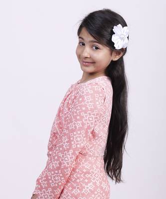 Pink printed cotton silk pink formal jacket suit with salwar 2