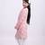 Pink printed cotton silk pink formal jacket suit with salwar