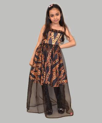 Black printed satin versace print satin dress sheer style 1
